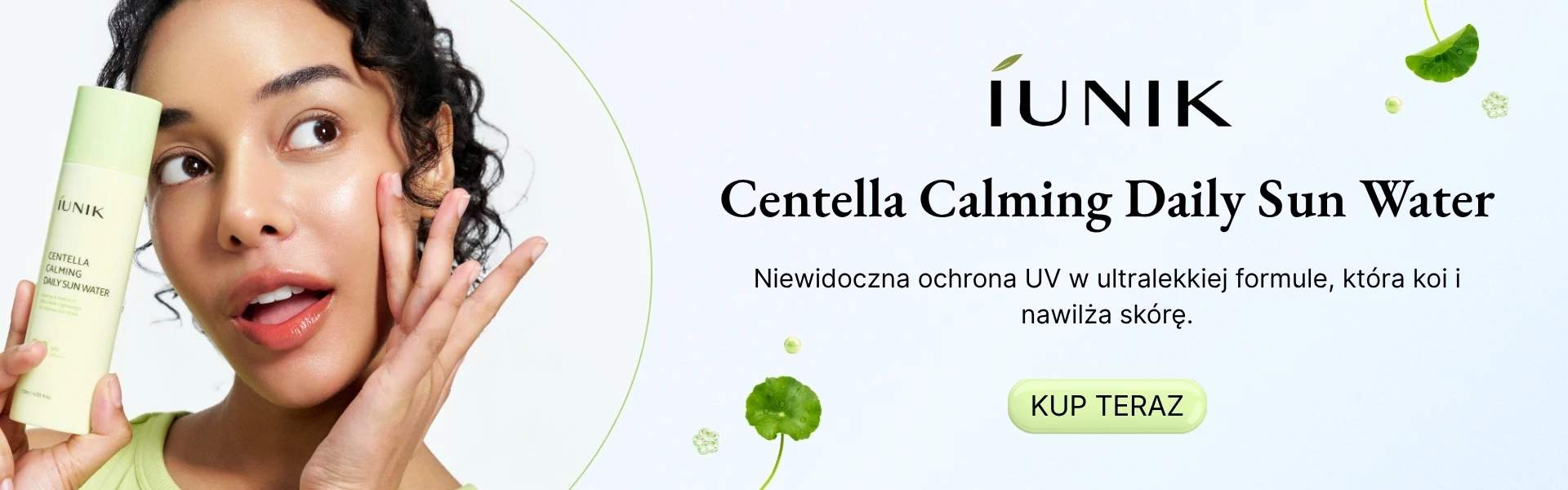 iUNIK Centella Calming Daily Sun Water – lekka ochrona przeciwsłoneczna