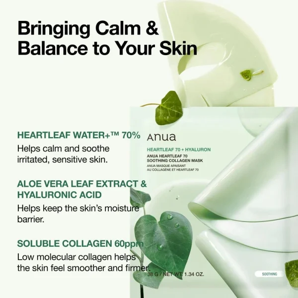 anua-heartleaf-70-soothing-collagen-mask-38g-pic-2