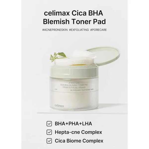 celimax-ji-woo-gae-cica-bha-blemish-toner-pad-60pads-pic-4