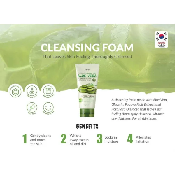 esfolio-aloe-vera-soothing-cleansing-foam-150g-pic-1