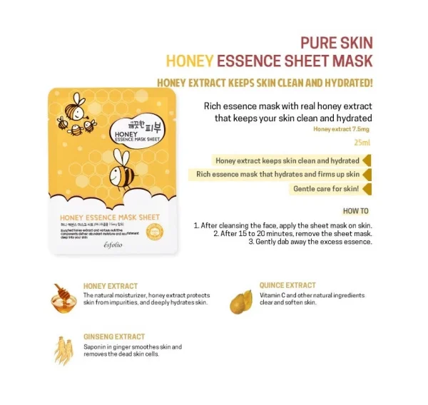 esfolio-honey-essence-mask-sheet-pic-1