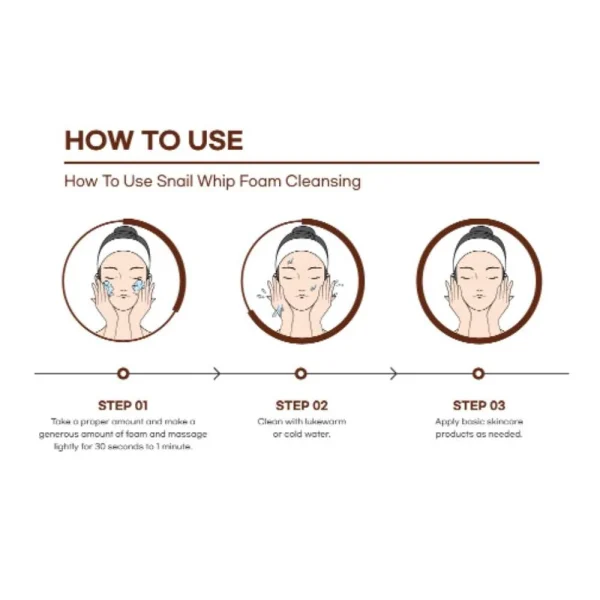 fortheskin-snail-whip-foam-cleansing-180ml-pic-3