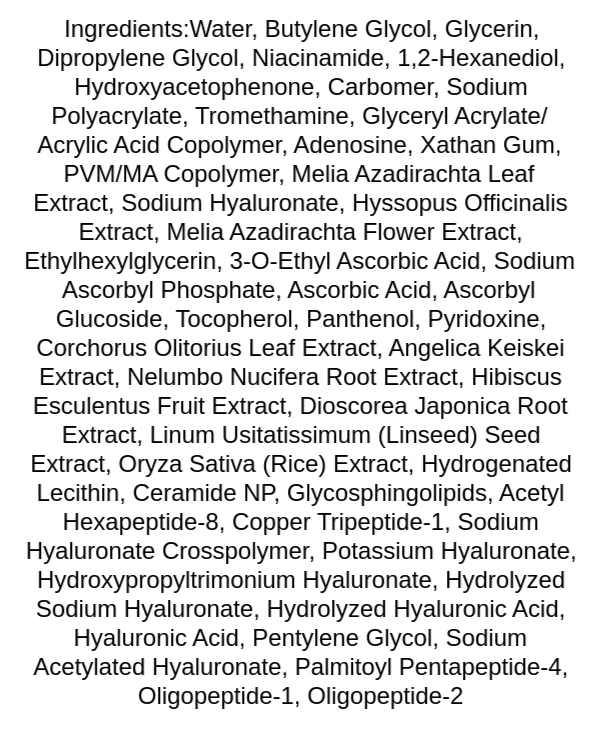 arencia-holy-hyssop-sheet-mask-ingredients