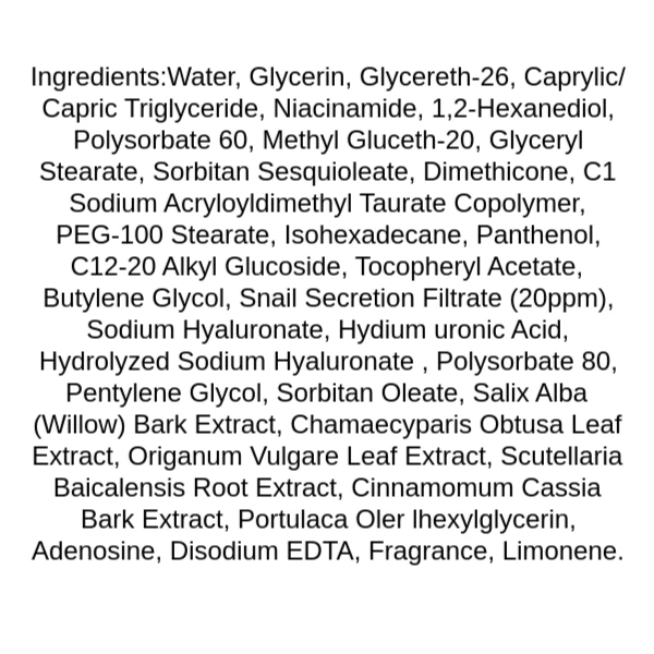 fortheskin-snail-solution-ampoule-ingredients