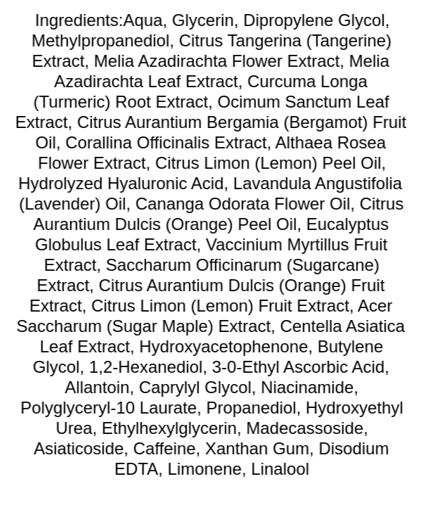 goodal-green-tangerine-vita-c-toner-pad-ingredients