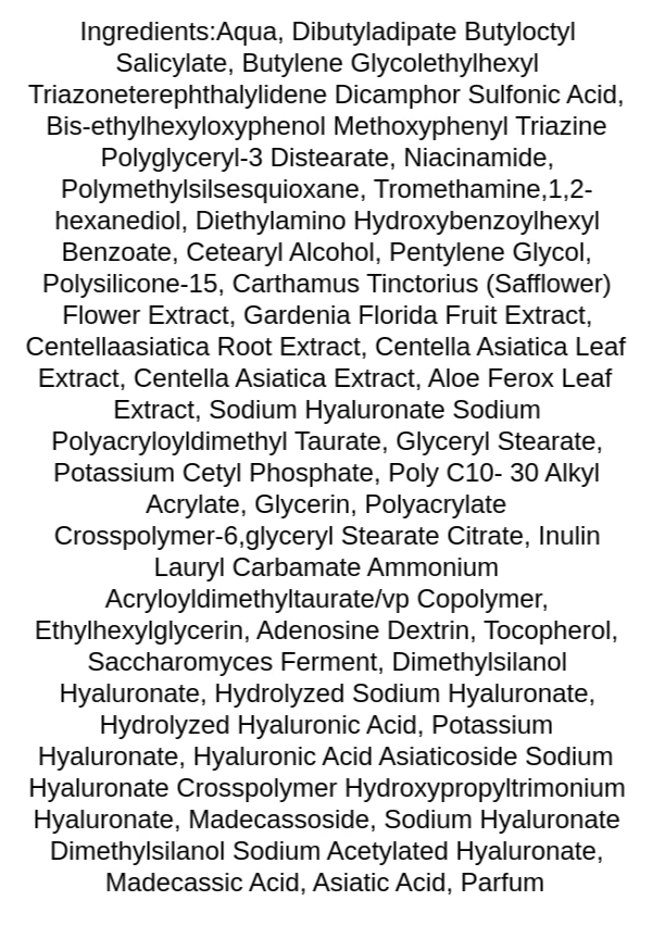 tocobo-cica-calming-sun-serum-ingredients