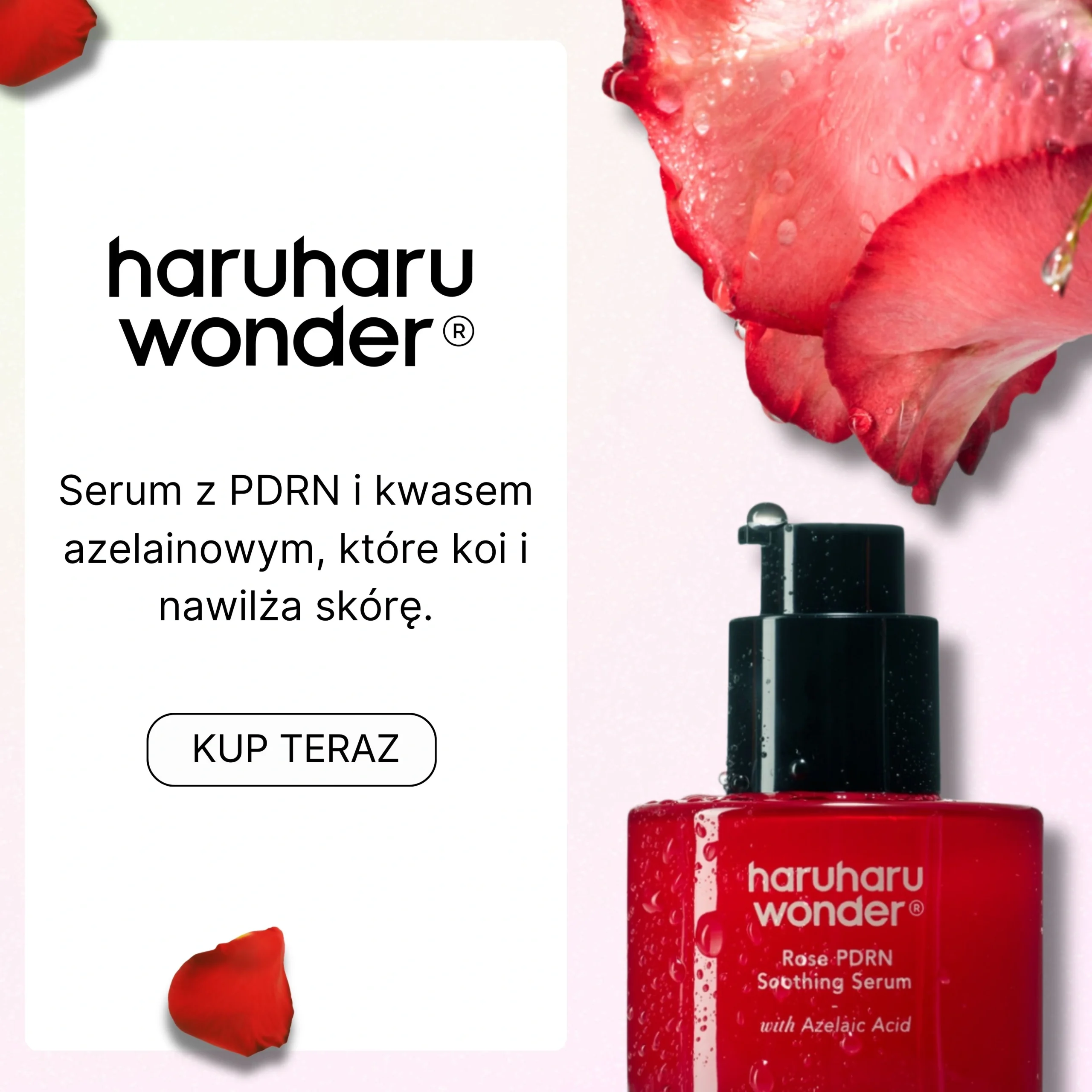 Haruharu Wonder Rose PDRN Soothing Serum z kwasem azelainowym do ukojenia i nawilżenia skóry