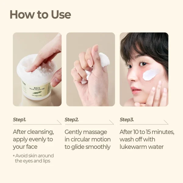 Skinfood - Rice Mask Wash Off 100g — zdjęcie 8
